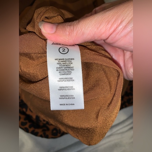 Good American cowl neck drape Leopard Print Satin Slip Dress Spaghetti straps 2 - Picture 8 of 9